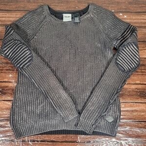 Harley-Davidson Black Metallic Knit Sweater Womens Small